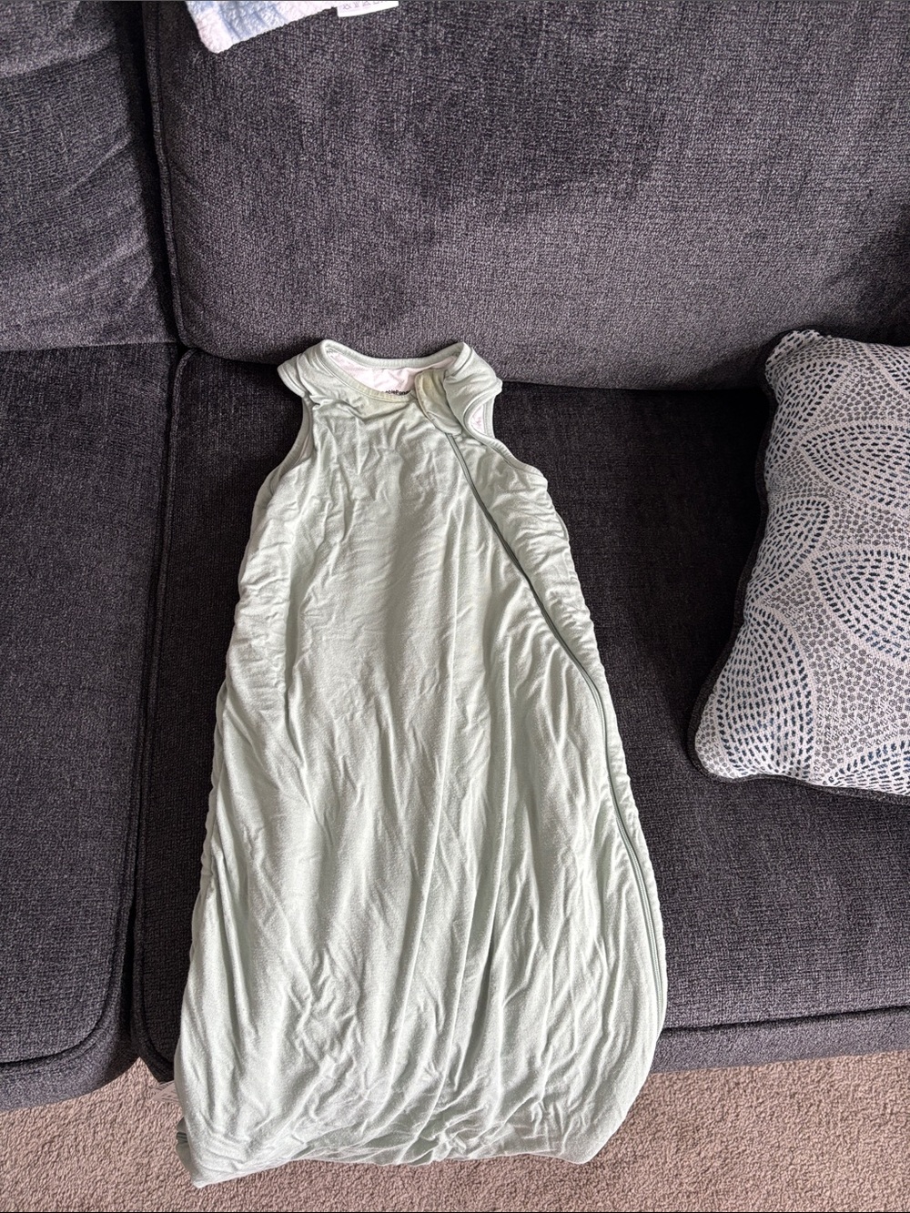 Size M baby Light Sage Sleep Sack (Bubble Panda)